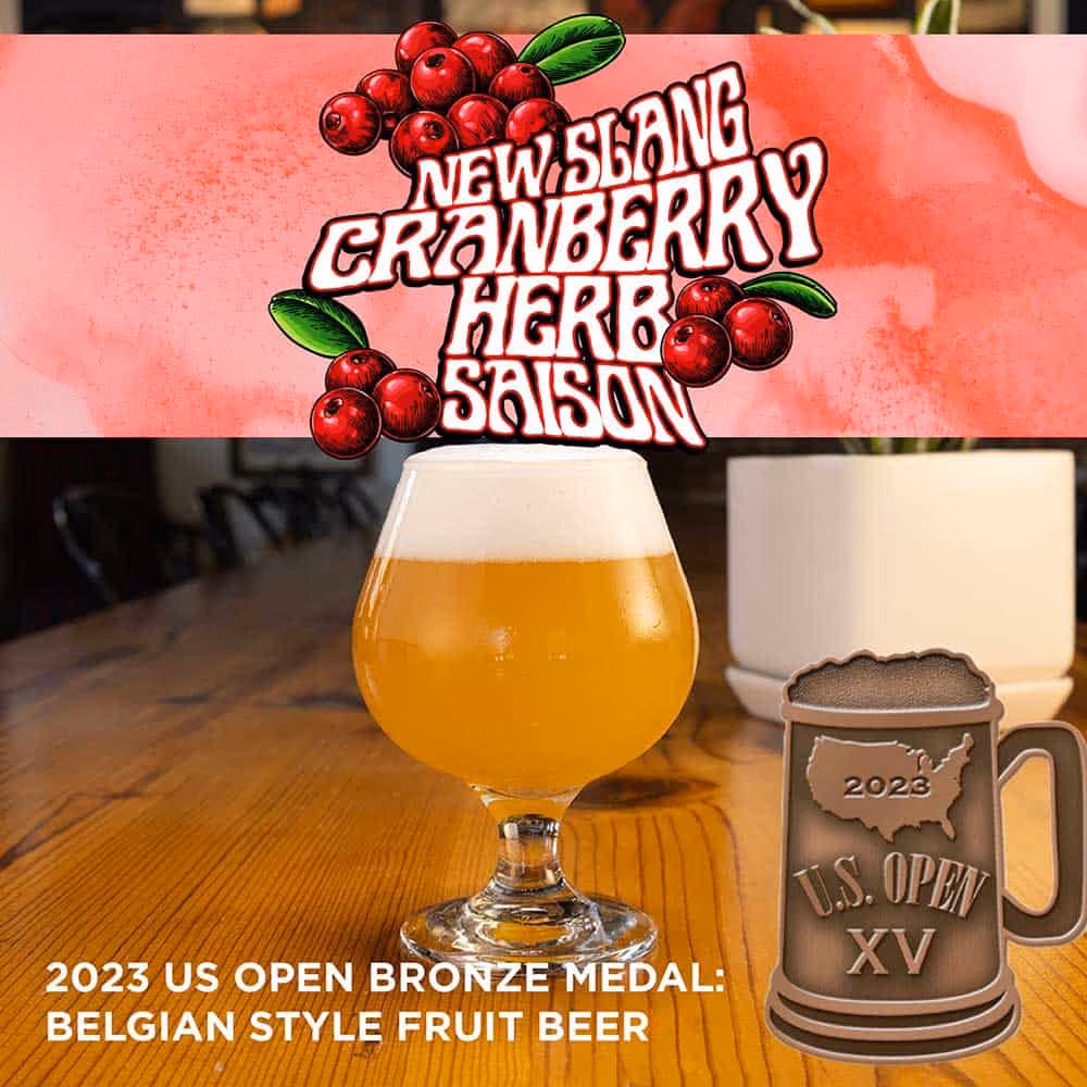 New Slang: Cranberry Herb Saison 2023 US Open Bronze Medal